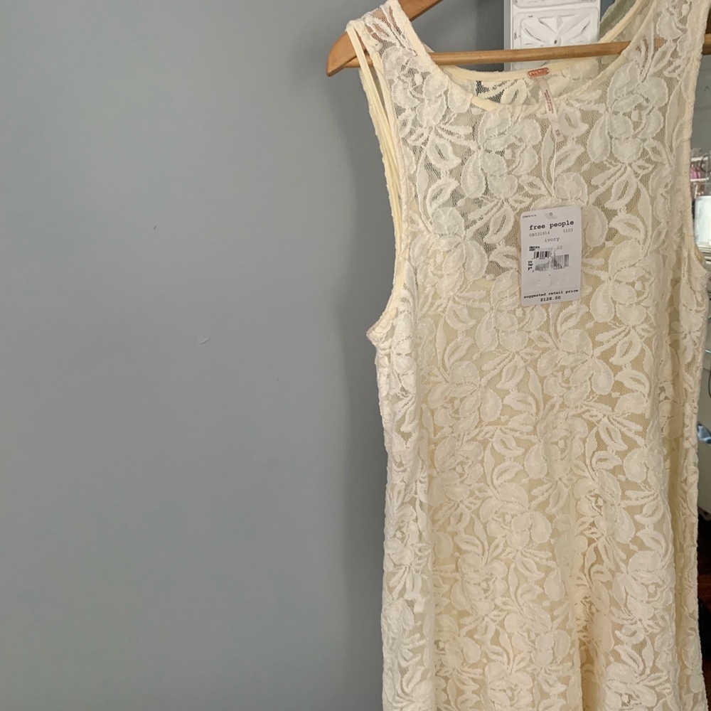 Free people laced ivory dress